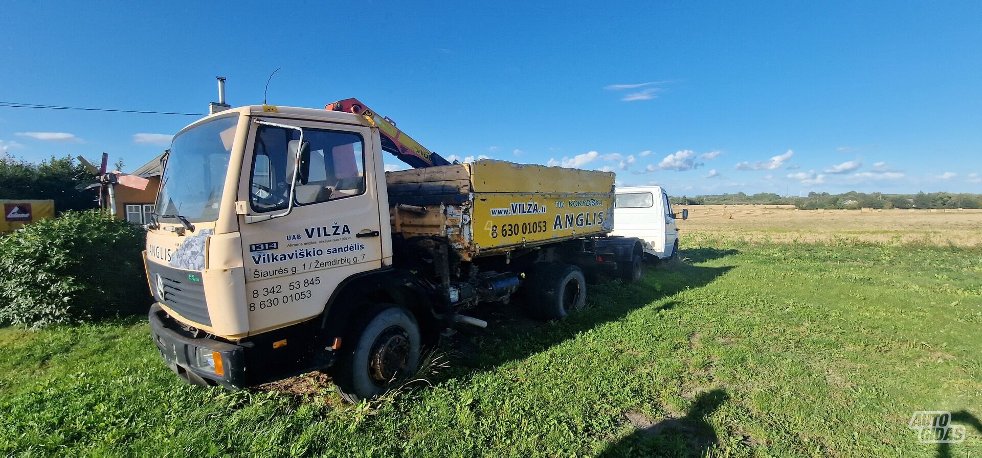 Mercedes-Benz 13 14 1992 y Dump truck with crane