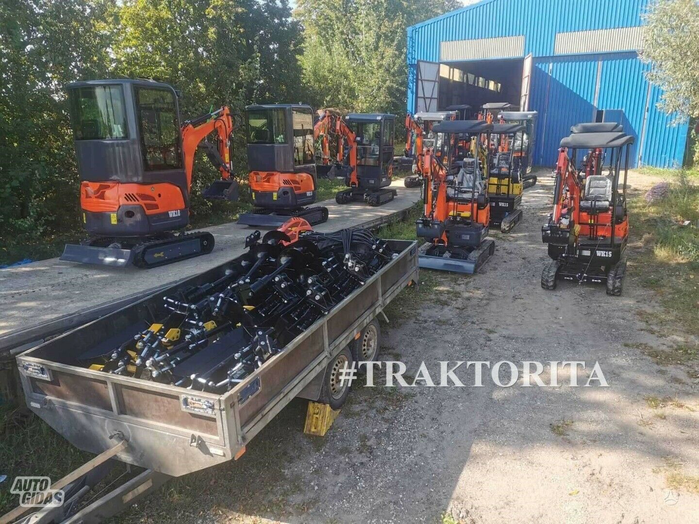 Kubota ATVYKO!1,5/1,8t KUBOTA VARIKLIS 2024 m Mini ekskavatorius