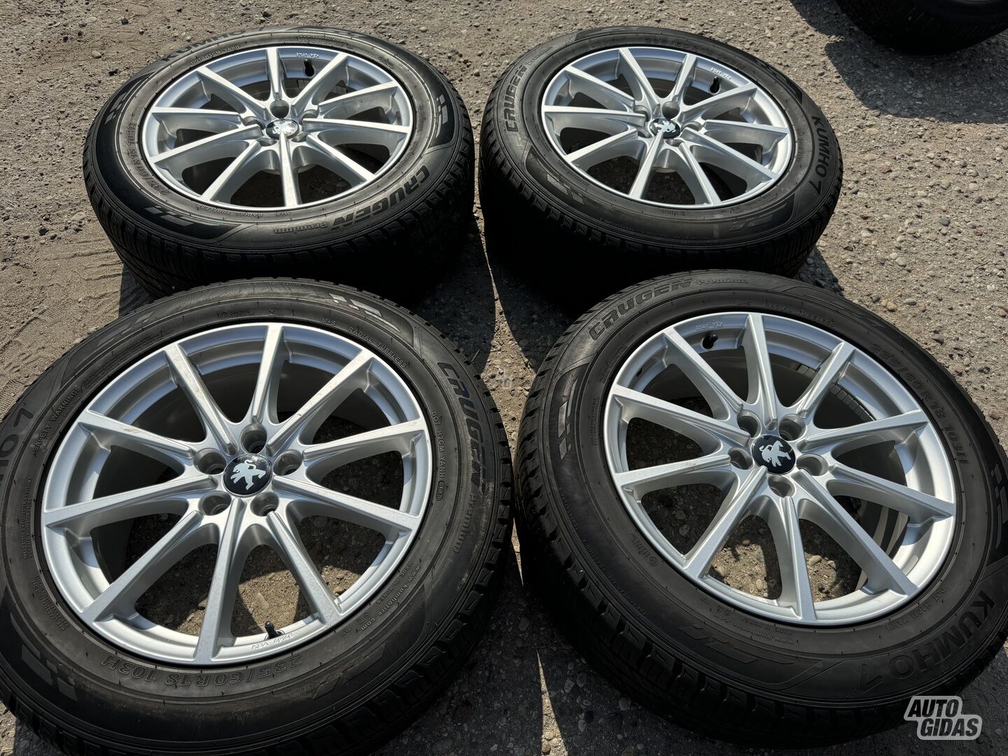 Peugeot Siunciam, 8J ET50 light alloy R18 rims