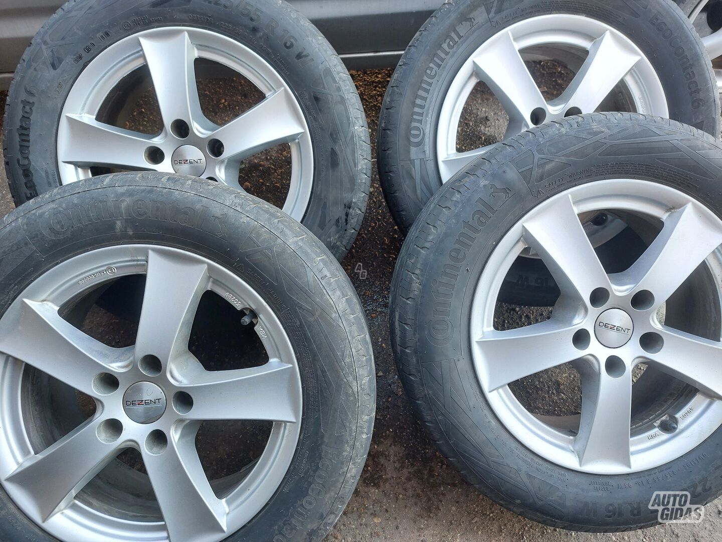 Light alloy R16 rims