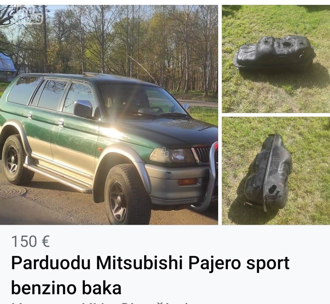 Degalų bakas, Mitsubishi Pajero Sport I 2006 y