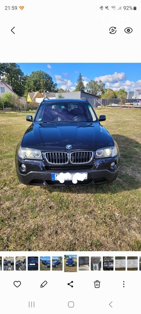 Bmw X3 2008 m Vienatūris