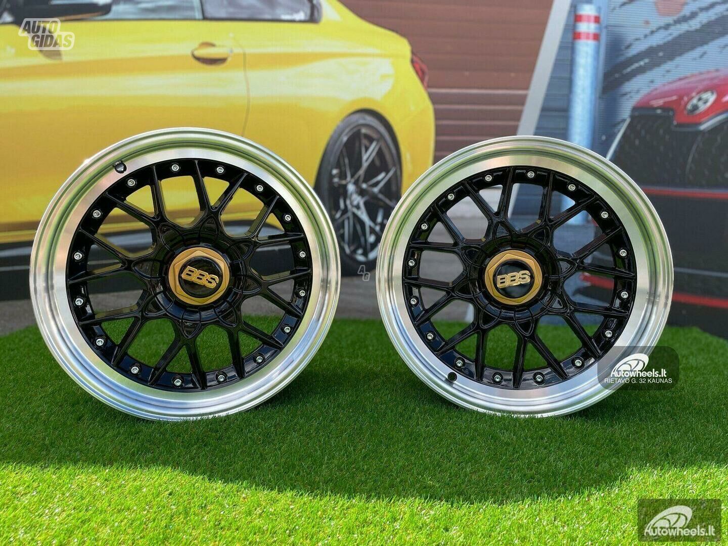 Autowheels BBS RS2 Style BMW JDM VW Black lengvojo lydinio R17 ratlankiai