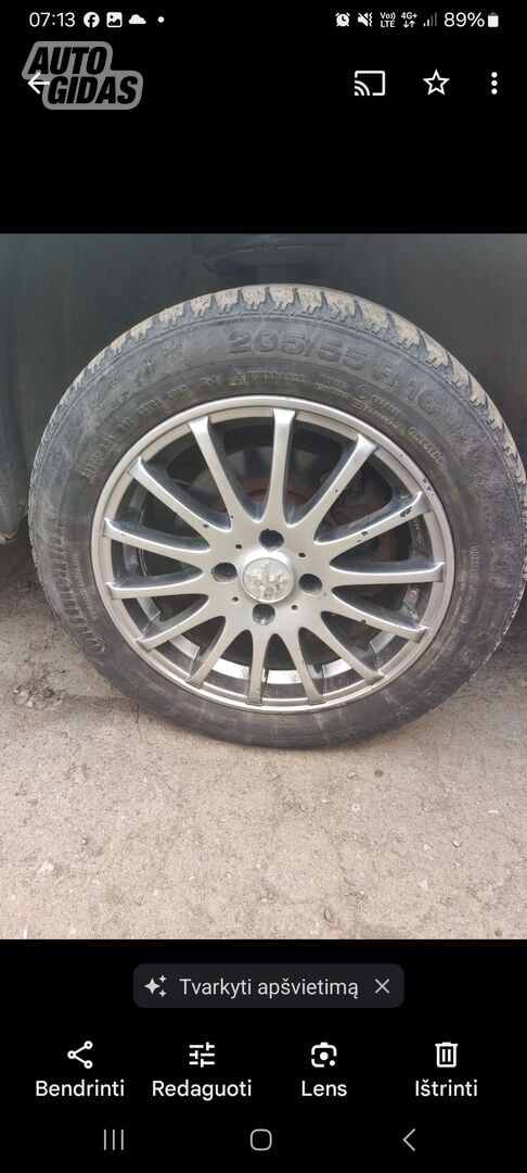 Light alloy R16 rims