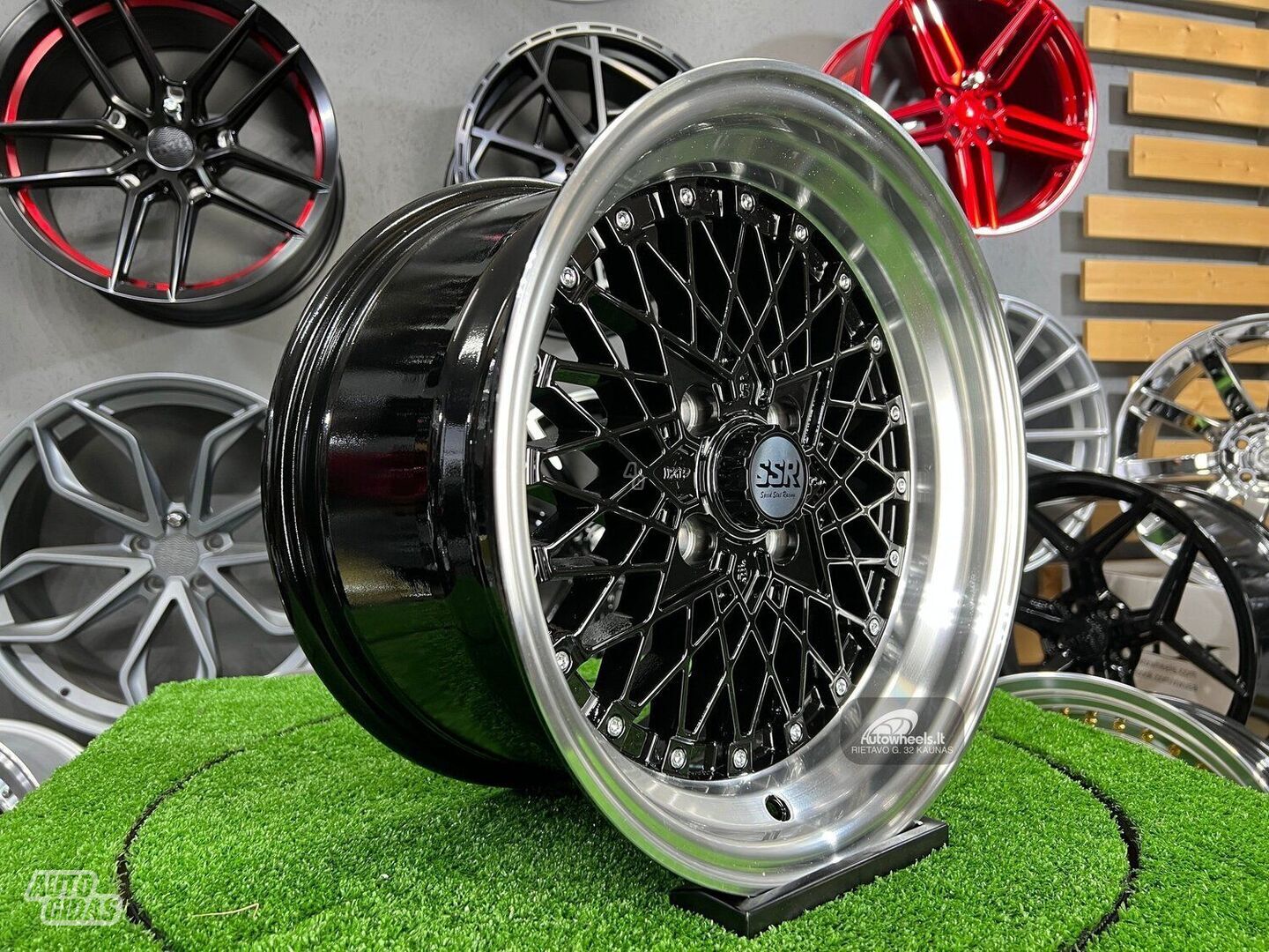 Autowheels SSR Mesh Formula Style Black light alloy R15 rims