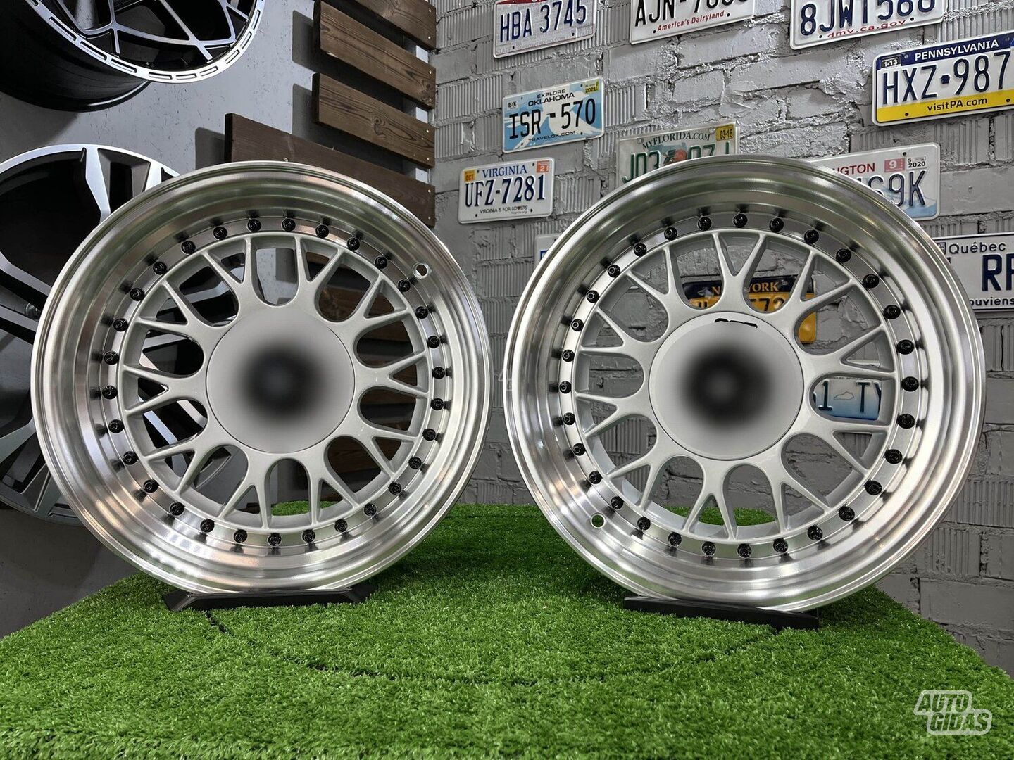 Autowheels BBS LM Style JDM E30 VW Silver lengvojo lydinio R15 ratlankiai