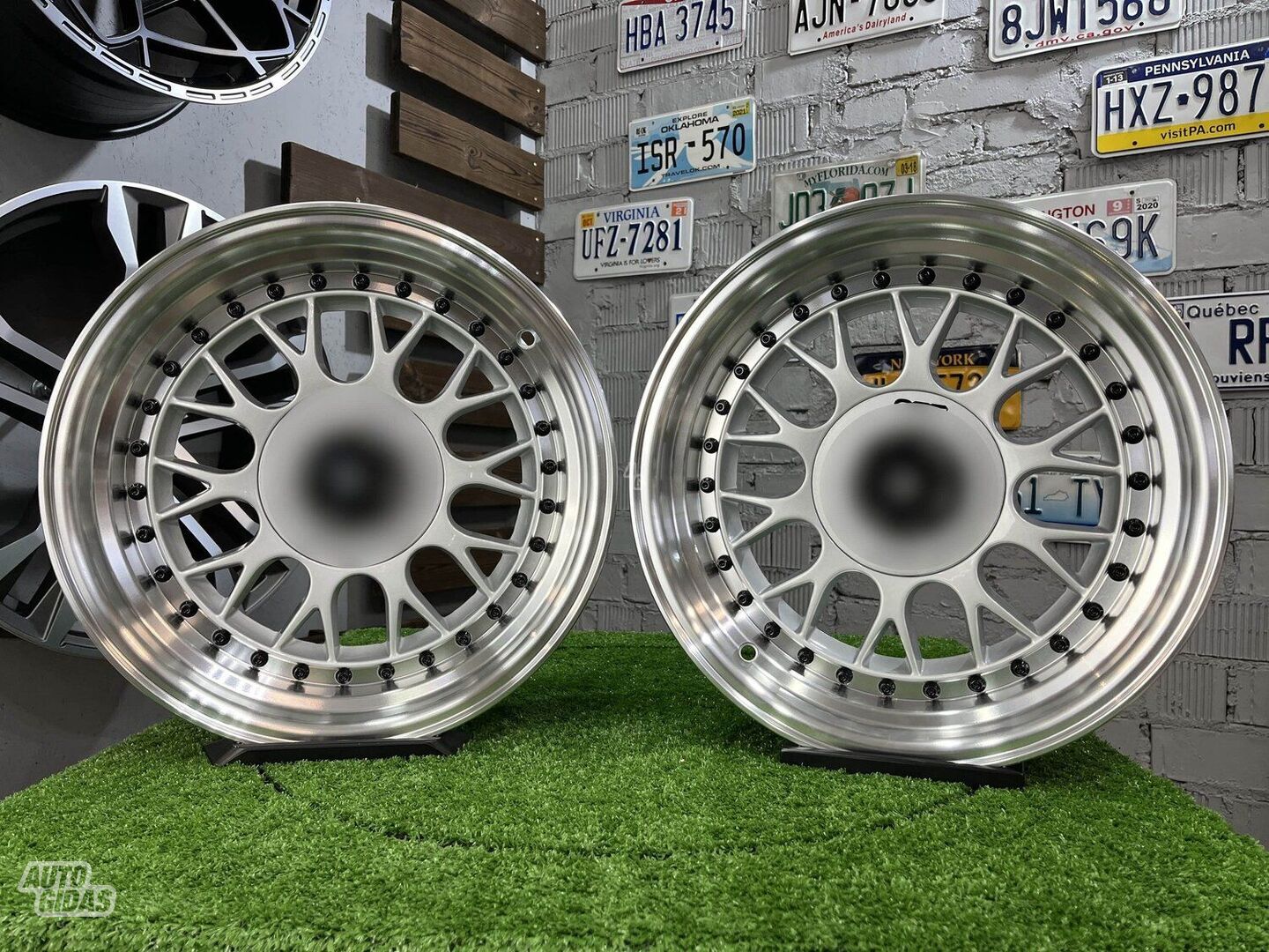 Autowheels BBS LM Style JDM E30 VW Silver lengvojo lydinio R15 ratlankiai