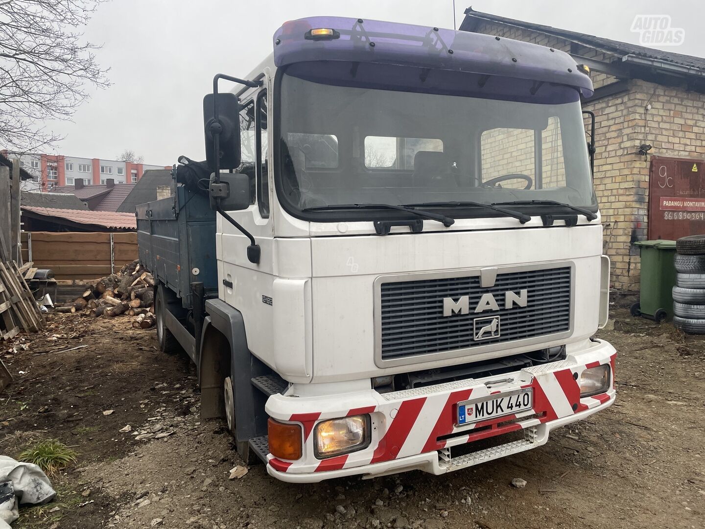 MAN 12192f 1995 y Dump truck with crane