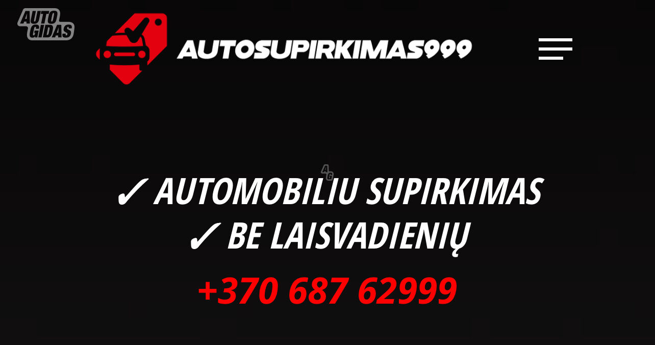 Automobiliu supirkimas +37068762999