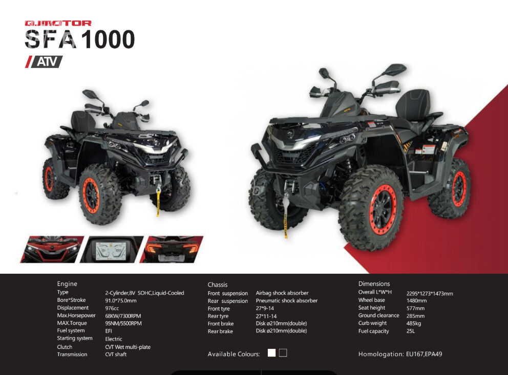 QJMOTOR SFA 1000 2025 y ATV motorcycle