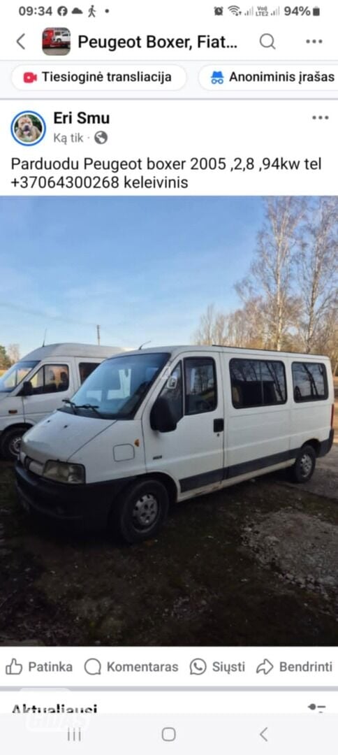 Peugeot Boxer 2005 y Minibus